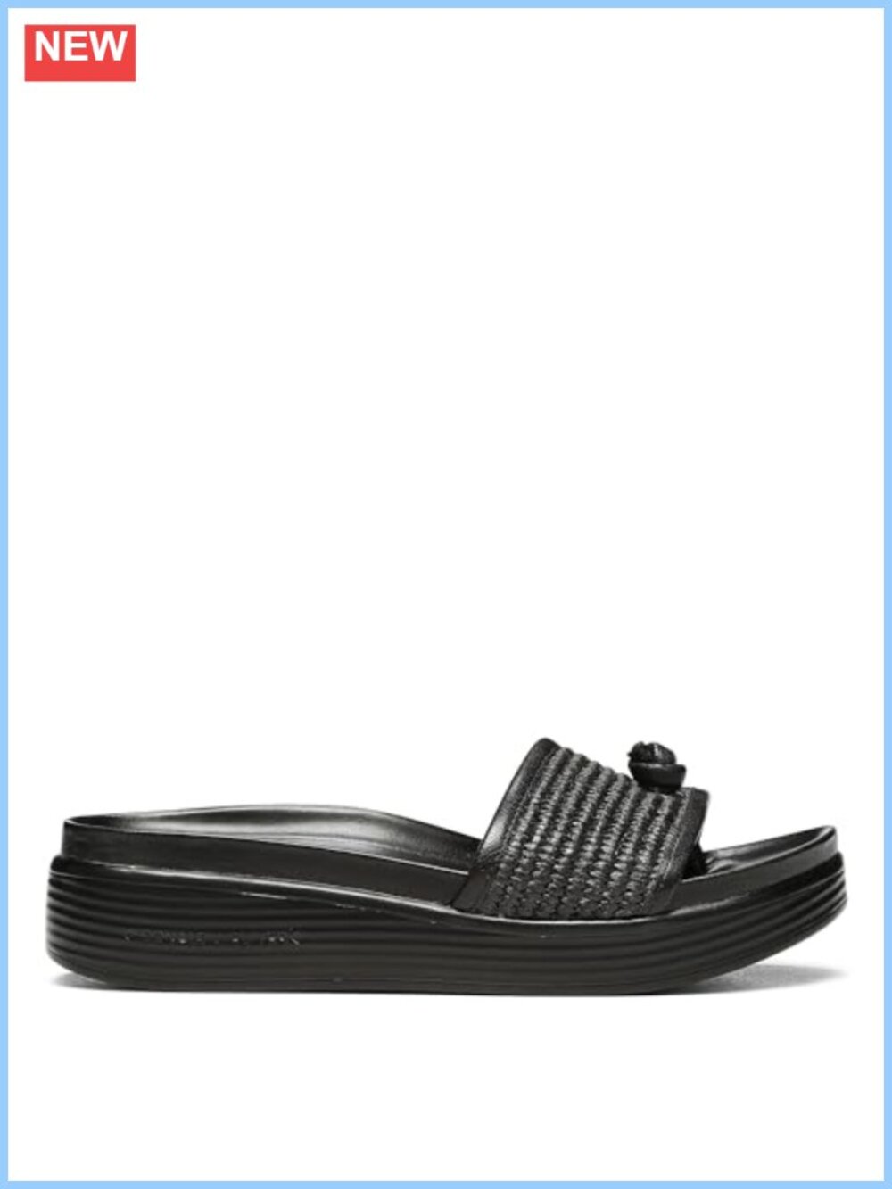 Women's Raffia Slide Sandals Memory Foam Slip-On - Picture 5 of 6